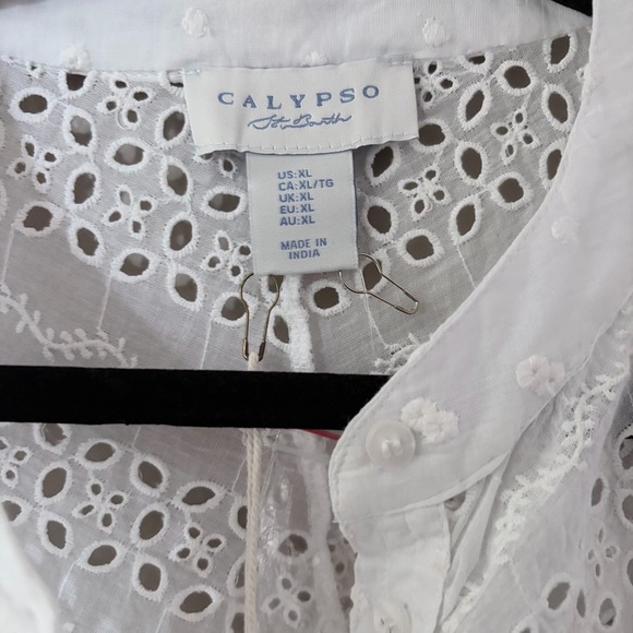 NWT Calypso St. Barth Eyelet Blouse - Picture 3 of 6